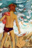 Boy with Orange Towel, South Florida